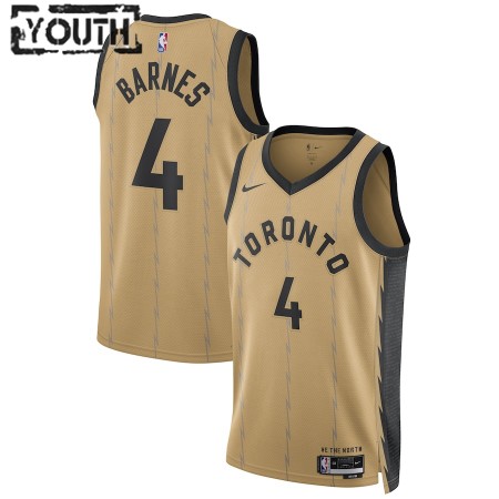 Barn Toronto Raptors Tröja Scottie Barnes Nike 2023-24 City Edition Gold Swingman Barn Toronto Raptors Tröja Scottie Barnes Nike 2023-24 City Edition Gold Swingman